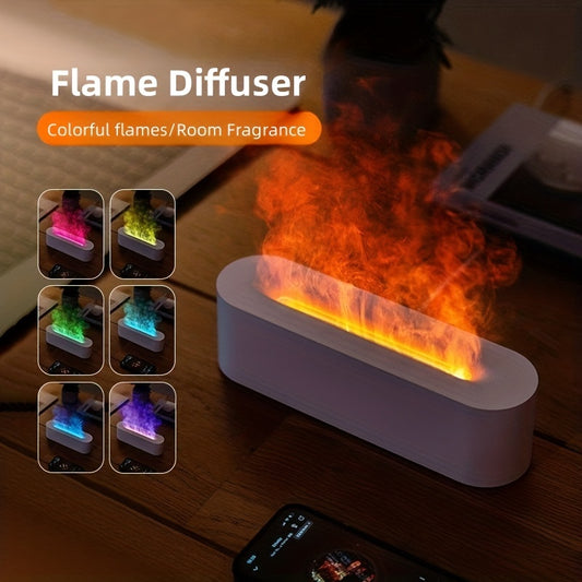 2023 NEW  Multicolor Room Flame Aroma Diffuser Humidifier