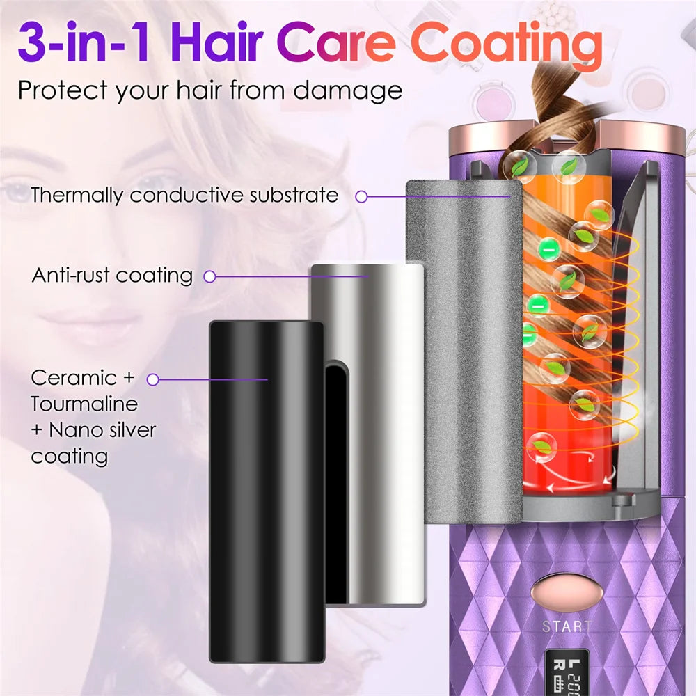 Cordless Auto Rotating Hair Curler