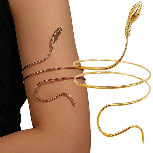 Punk Coiled Snake Spiral Upper Arm